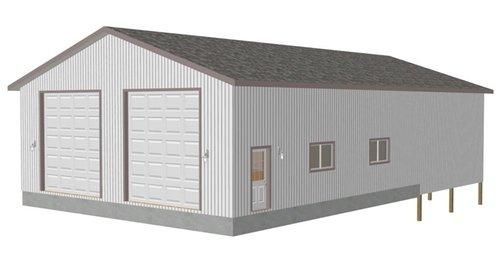 G416 38 X 43 X 14 Detached Shop With 38 X 24 Pole Barn Rv Garage Plans Mendon Cottage Books
