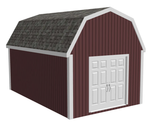 Gambrel Roof 10' x 12' Barn Style Shed Plan