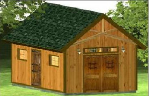 Gentleman Barn with double side doors swing garage