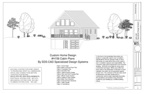 H156 24 x 32 Cabin Plans with PDF