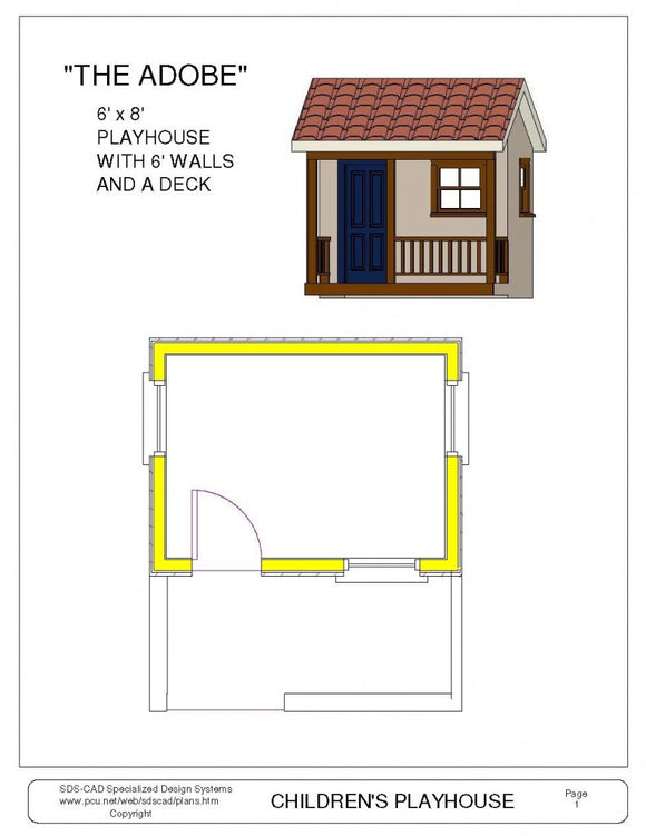 Adobe Playhouse Plan